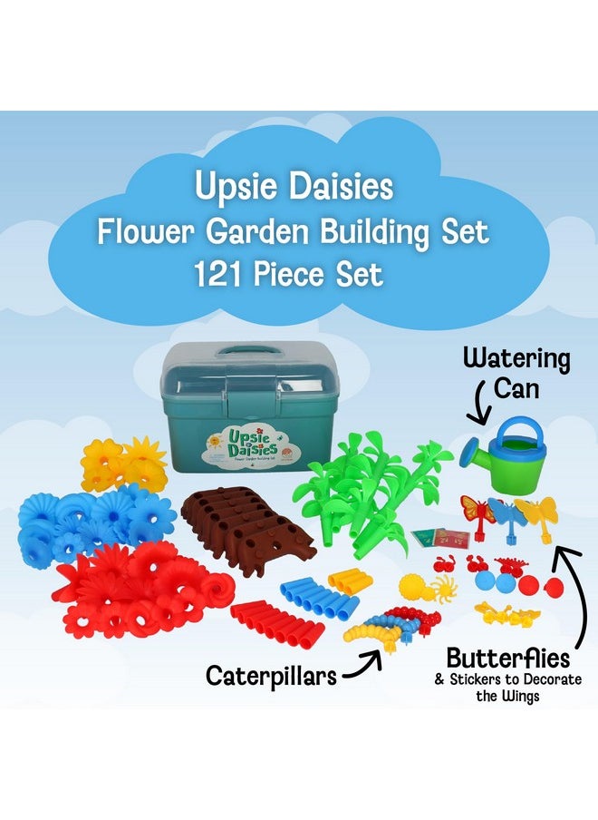 Mindware MindWare Flower Building Toy Set for 3 4 5 6 7 Year Old Girls and Boys, Preschool and Kindergarten STEM Educational Building Toys for Kids Ages 4-8, Flower Garden Building Toy with Storage Case  - Image 2