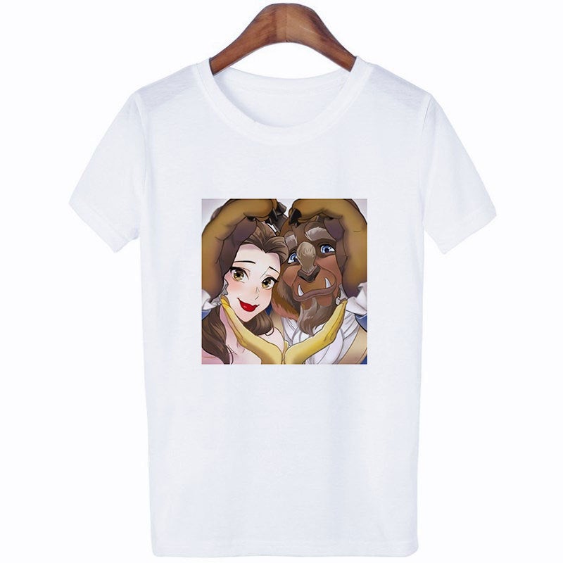 [Spot] Supply Of Cartoon Men'S And Women'S Love Printed Short Sleeve T-Shirt Women'S Jacket T-Shirt Manufacturers - Image 4