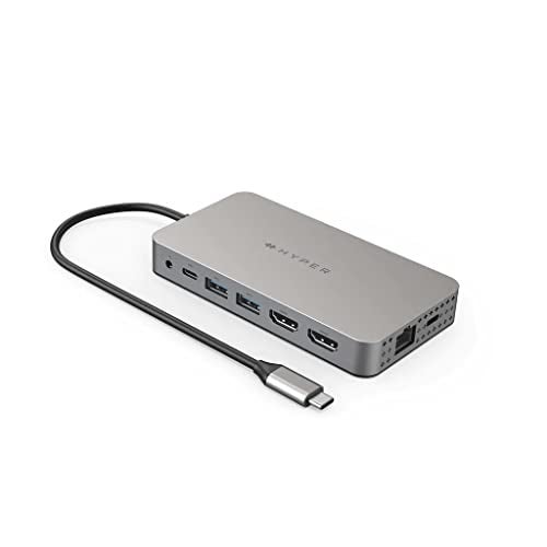HyperDrive 4K Dual HDMI USB C Hub M1 MacBook 10in1: Dual 4K HDMI, Gigabit Ethernet, USB-A, USB-C, USB-C 100W Power Delivery, MicroSD/SD, Headphone Jack for MacBook Pro/Air(M1), Windows PC, Chromebook - Image 4
