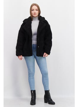 Women Spread Collar Long Sleeves Knitted Jacket, Black - pzsku/Z5AFEEA4800943CC1FE4BZ/45/_/1726108950/b75b7a80-0497-4ed7-be3f-9df1cd1365e5