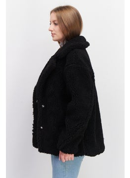 Women Spread Collar Long Sleeves Knitted Jacket, Black - pzsku/Z5AFEEA4800943CC1FE4BZ/45/_/1726109003/4a7e12b0-4d9b-4b9f-b5e0-61fc70d09e56