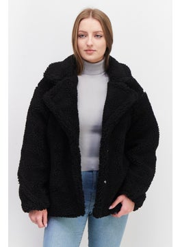 Women Spread Collar Long Sleeves Knitted Jacket, Black - pzsku/Z5AFEEA4800943CC1FE4BZ/45/_/1726109020/ddf51190-b6e6-48ec-8a65-f6b7e8ee5325