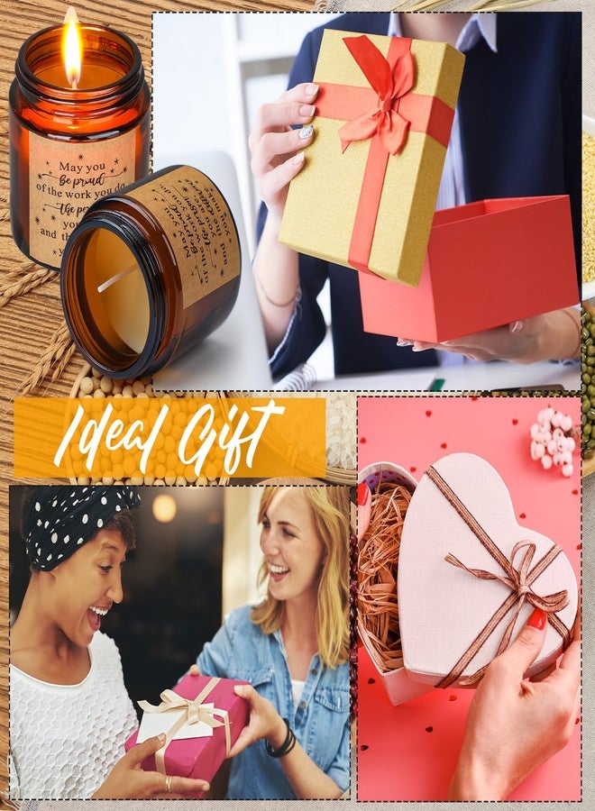 MTLEE 24 Pcs Christmas Jars Thank You Gift Candles 3.5 oz Employee Appreciation Gifts Bulk Soy Wax Jar Inspirational Candle Thank You for Coworkers Employee Women Teacher Volunteers(Stylish Style) - Image 5