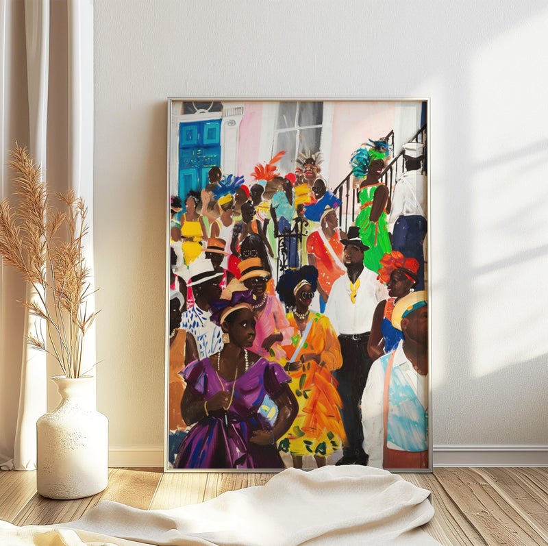 TNESSENTIAL Notting Hill Carnival Art Print, Black British Caribbean Celebration - Image 1