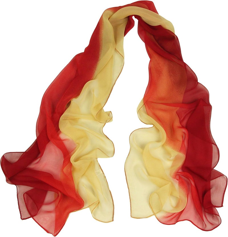 PANTONIGHT Long Chiffon Sheer Scarf Gradient Shaded Colors Lightweight Scarf For Womens - Image 1