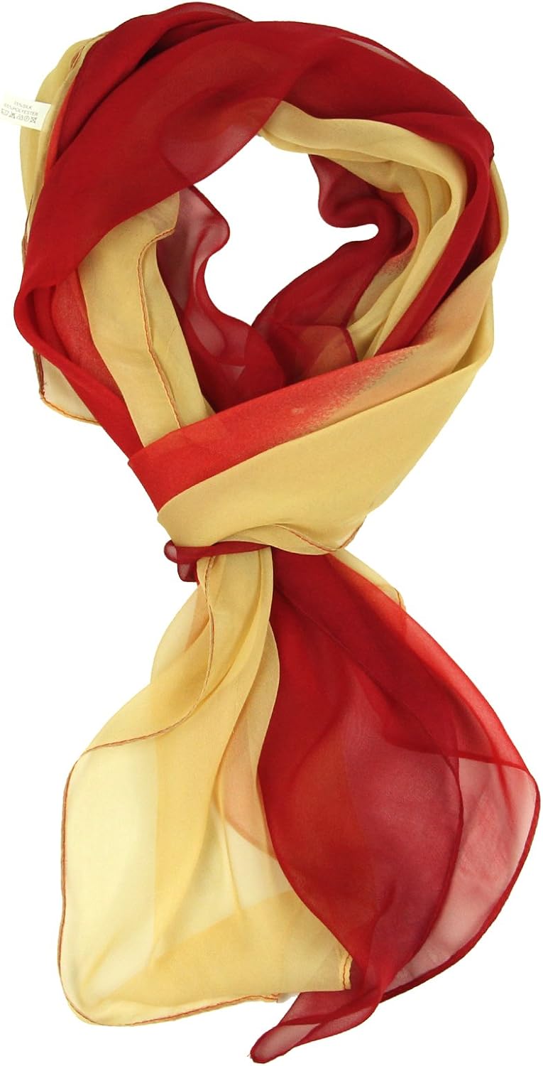PANTONIGHT Long Chiffon Sheer Scarf Gradient Shaded Colors Lightweight Scarf For Womens - Image 3