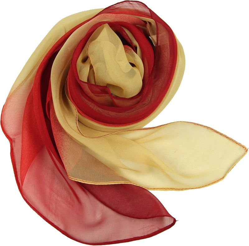 PANTONIGHT Long Chiffon Sheer Scarf Gradient Shaded Colors Lightweight Scarf For Womens - Image 2