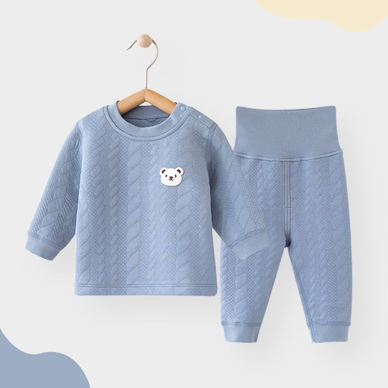 Baby'S Underwear Suit Warm Cotton Women'S Children'S Autumn Clothes Autumn Trousers Men'S And Infants' Split Cotton Clothes Spring Autumn Winter Clothes - Image 2
