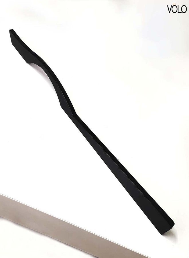 VOLO Black Finish Wardrobe Handle, Wardrobe Door/Cabinet Door/Drawer Pull Handle/Door Pull Handle for Kitchen/Office/Bedroom/Winodw Sliding Closet. Satin Black Finish (SAC-39 18 Inch, 2) - Image 5