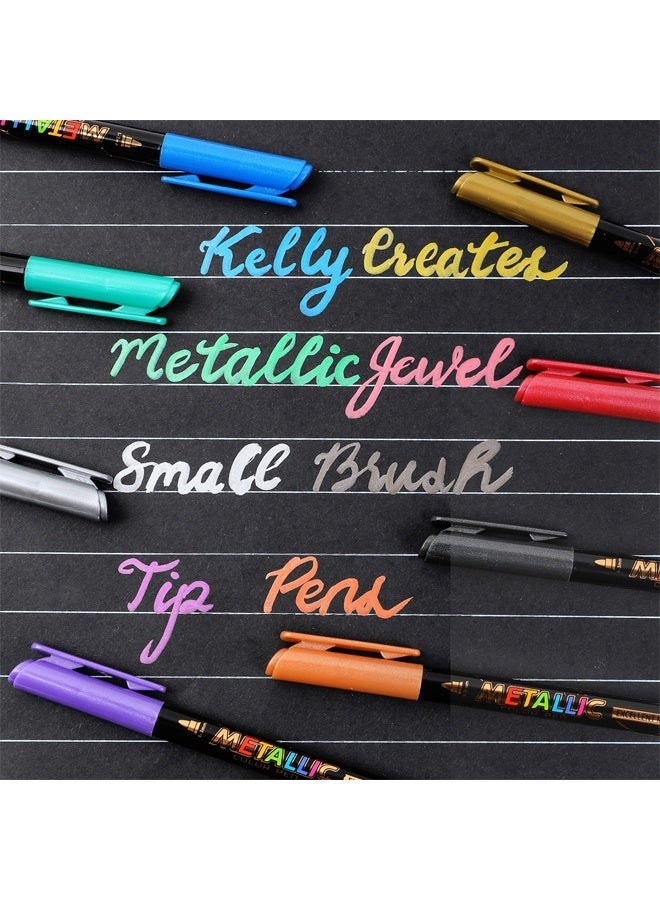 SHANDS 12 Metallic Color Water-Based Markers with a 1Mm Fine Tip - Quick-Drying Vibrant Colors, Suitable for Art Sketches, Journaling, Scrapbooking, DIY Crafts, Holiday Gifts, And School Stationery. - Image 5
