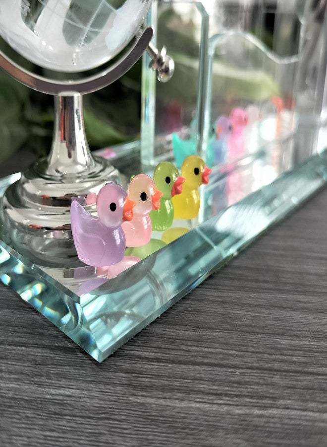 Cidinge 100 Pcs Luminous Mini Resin Ducks Tiny Glow in The Dark Duck Micro Garden Landscape Potted Plants Decoration Aquarium Dollhouse Ornament for Family Crafts Decor - Image 3