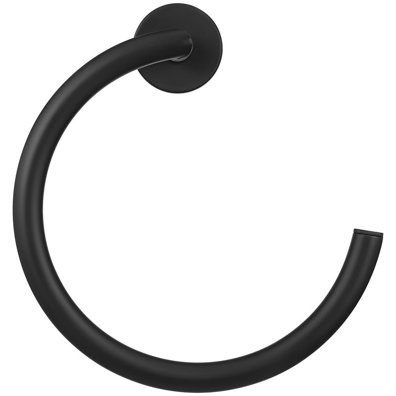 Stainless Steel Wall Mounted Towel Drying Rack And Ring For Bathroom - Image 2