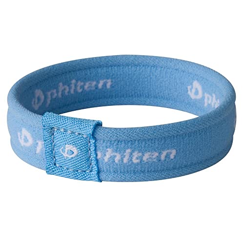 Phiten 2nd Gen Titanium Bracelet, Light Blue, 6-Inch - Image 1