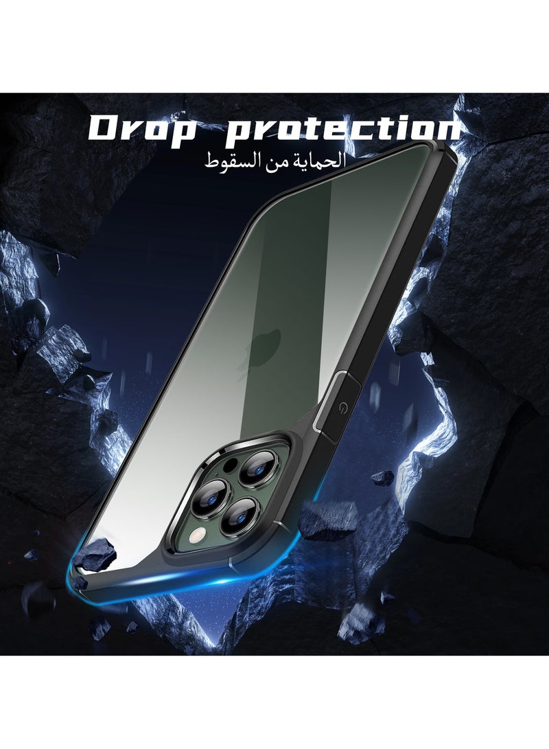 UCHUANG iPhone 11 Pro Max Case Clear Cover Ultra Thin Silicone Shockproof Hard Back Cases Transparent Protective Slim Phone Case for Apple iPhone 11 Pro Max 6.5 inch - Black - Image 2