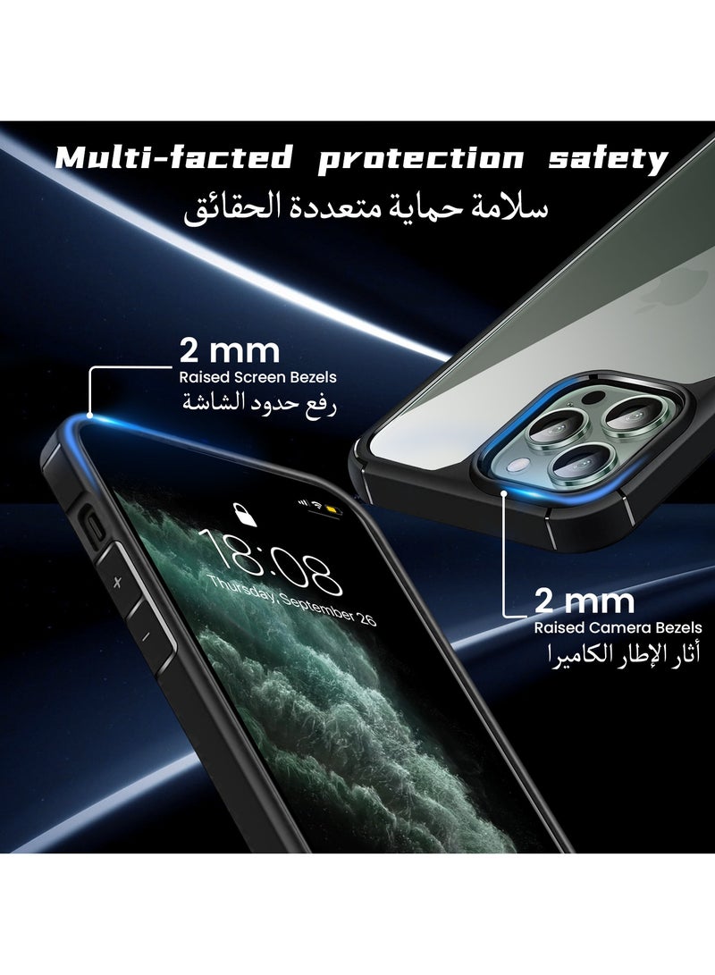 UCHUANG iPhone 11 Pro Max Case Clear Cover Ultra Thin Silicone Shockproof Hard Back Cases Transparent Protective Slim Phone Case for Apple iPhone 11 Pro Max 6.5 inch - Black - Image 5