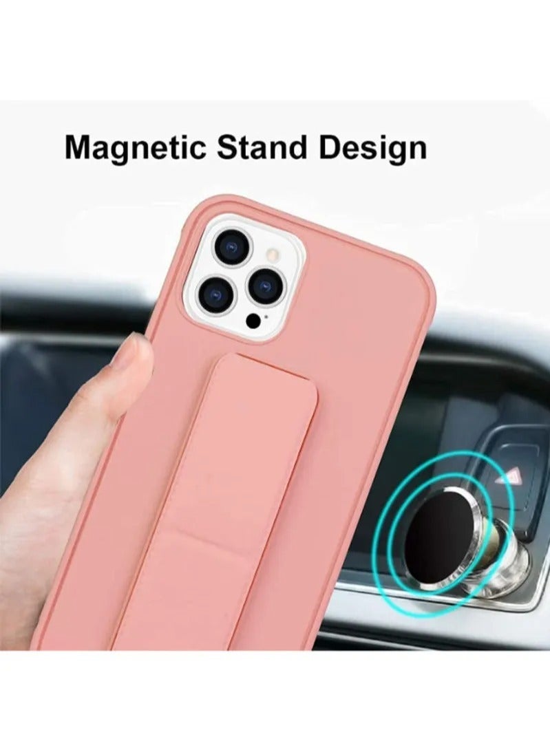 HuHa iPhone 14 Pro Max Cover Protective Shield Magnetic Grip Case For iPhone 14 Pro Max Pink 