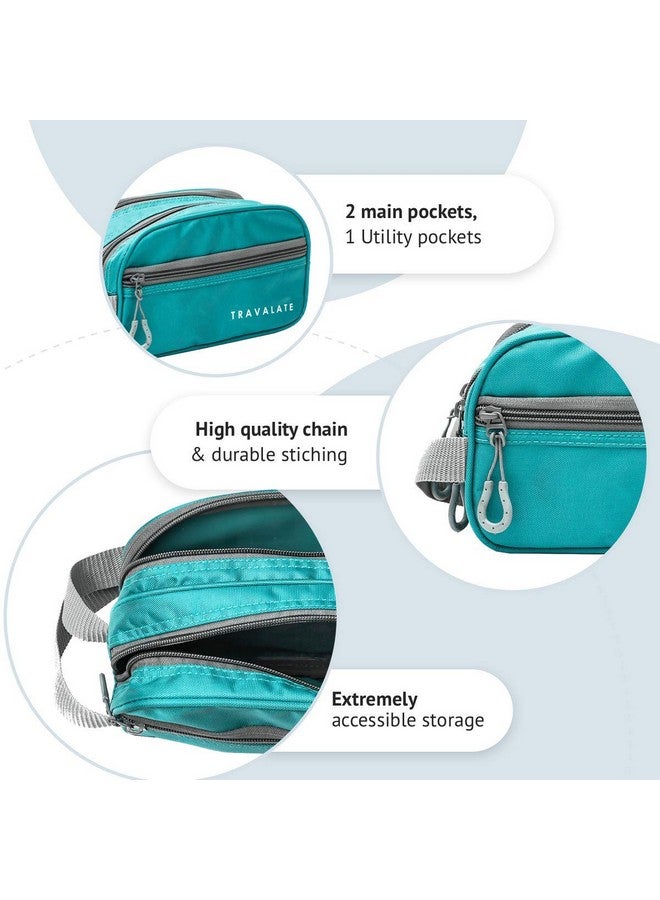 TRAVALATE Solid 9 Cms Cosmetic Pouch (S_TR1405_Turquise Blue) - Image 3