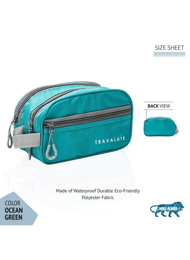 TRAVALATE Solid 9 Cms Cosmetic Pouch (S_TR1405_Turquise Blue) - Image 4
