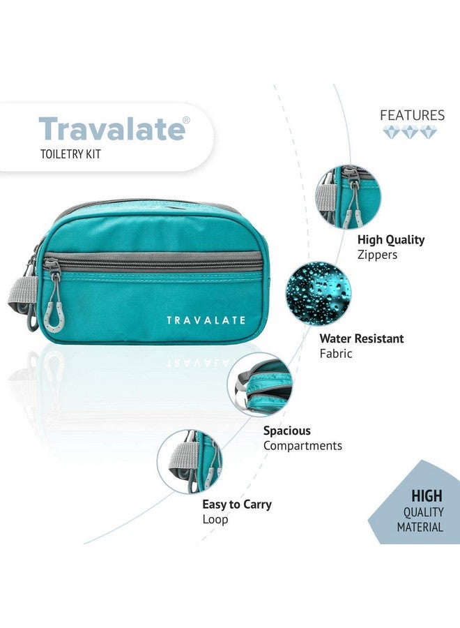 TRAVALATE Solid 9 Cms Cosmetic Pouch (S_TR1405_Turquise Blue) - Image 2