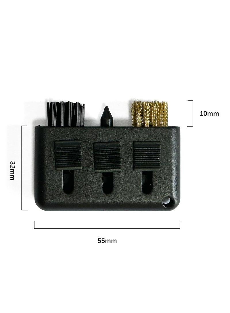 Oasisgalore 3 Pack Black Retractable Golf Club Brush, 3-in-1 Groove Cleaner with  Nylon Bristles.  - Image 3