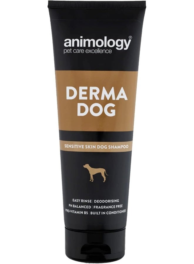 Animology Derma Dog Fragrance Free Mild Dog Shampoo 250ml - Image 1