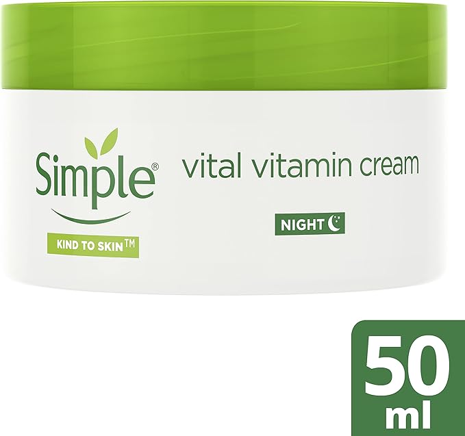 simple كريم الليل الفيتامينات الحيوية للبشرة الحساسة 50 مل - Image 2