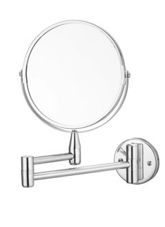 GoldenLike Wall Mounted Makeup Mirror, 8" Vanity Mirror 1x/5x Magnifying Mirror with 360° Rotation Bathroom Mirror Double Sided Extended Arm Shaving Mirror Cosmetic Mirror for Makeup Bathroom Gift（No Light）  - Image 1