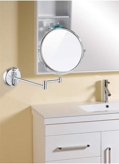 GoldenLike Wall Mounted Makeup Mirror, 8" Vanity Mirror 1x/5x Magnifying Mirror with 360° Rotation Bathroom Mirror Double Sided Extended Arm Shaving Mirror Cosmetic Mirror for Makeup Bathroom Gift（No Light）  - Image 4