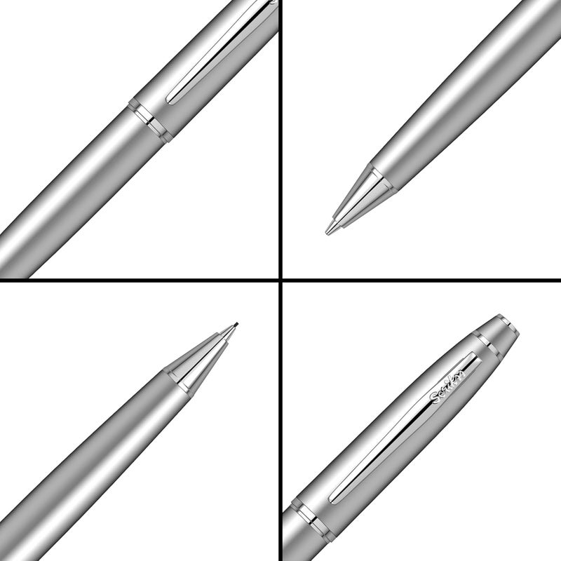 Scrikss 07mm Mechanical Lead Pen Pencil Matt Chrome Plated Brass Body Chrome Plated Trims Twist Mechanism Noble 35 Series Modern and Elegant Pen Ideal for Gifting Using in Office Home - Image 3