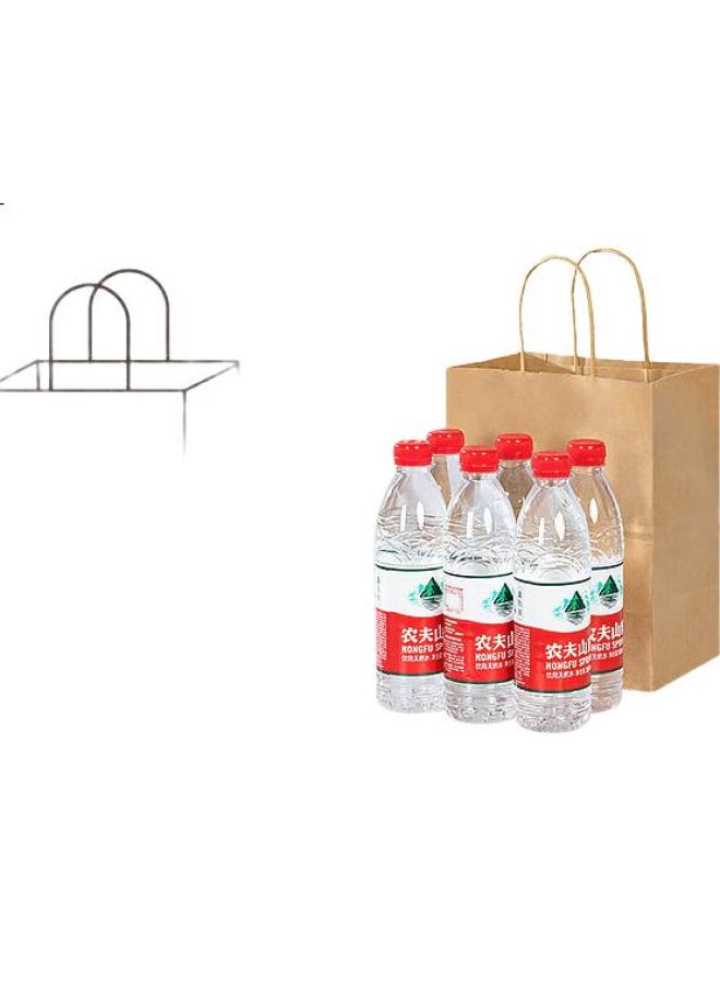 Temeiju Disposable Kraft Paper Bags, Takeout Packaging Bags For Food And Milk Tea, Gift Bags, Medium Size, Pack Of 20 - Image 2