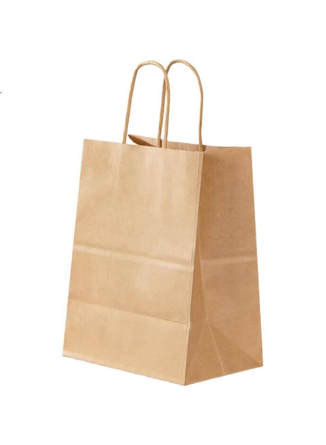 Temeiju Disposable Kraft Paper Bags, Takeout Packaging Bags For Food And Milk Tea, Gift Bags, Medium Size, Pack Of 20 - Image 3