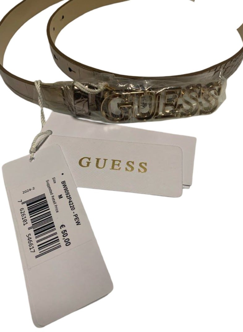 GUESS Logo Detailed Allocated Hole  Belt - Image 1