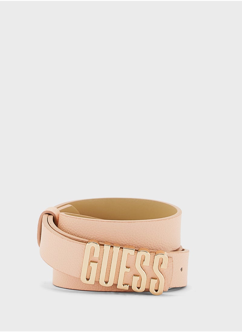 GUESS Logo Detailed Allocated Hole  Belt  - Image 1