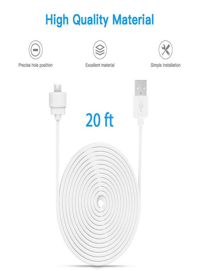 TIUIHU 20ft/6m Power Extension USB Cable for Blink Mini, Compatible with Blink Mini Indoor Plug-in Camera Extension Cable - Image 3