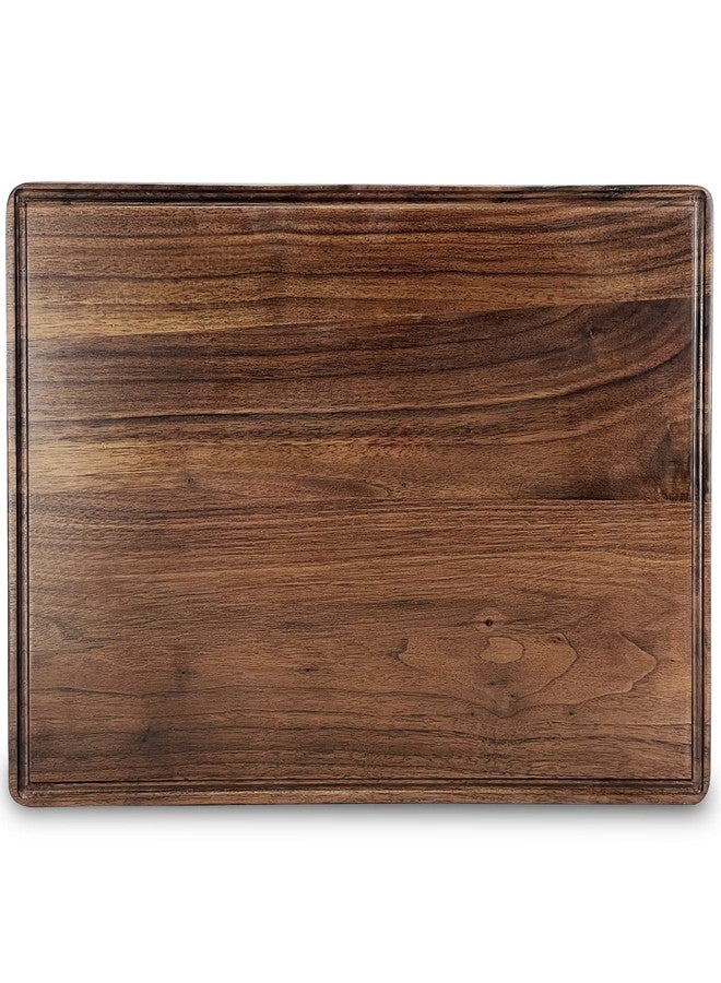 MAGIGO 17 x 11 Inches Rectangle Walnut Wood Cutting Board for Kitchen, Wooden Chopping Board With Juice Grooves - Image 1