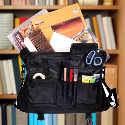 Pro Art, 15-inch x 12-inch x 2-3/4-inch Art Supply Messenger Bag, Black - Image 5