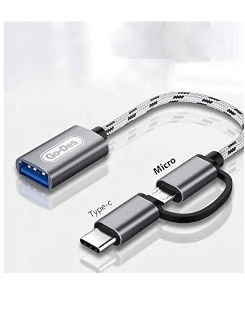 GO-DES GD-CT033 Convertor from USB To Type-C and Micro - Image 1