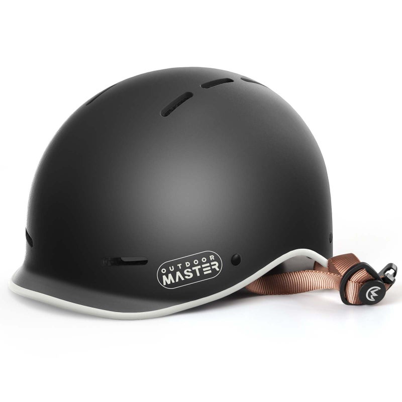 OutdoorMaster Bike Helmet for Adults,Adjustable Cycling Helmet for Men & Women - Safety Certified for Bicycle Skateboard Road Bike Skating Roller Commuting Helmet - Meteorite Black,L - Image 1