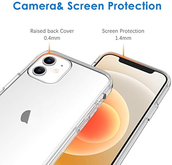 JETech Case for iPhone 12 mini 54Inch NonYellowing Shockproof Phone Bumper Cover AntiScratch Clear Back Clear - Image 3