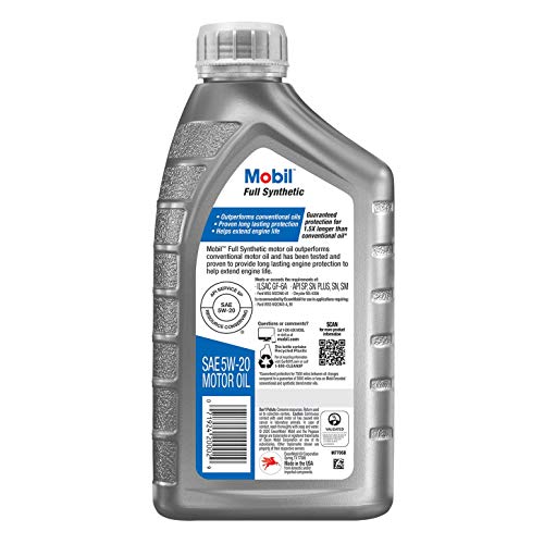 Mobil Full Synthetic Motor Oil 5W20 1 Quart - Image 4