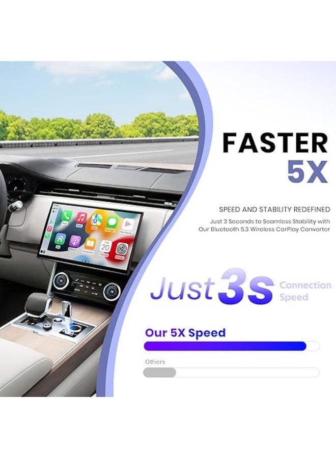 Wireless CarPlay Adapter – Convert Wired to Wireless  for iPhone – Mini & Stable Connection with USB/Type-C Cable – Easy Setup for Daily Use - Image 4