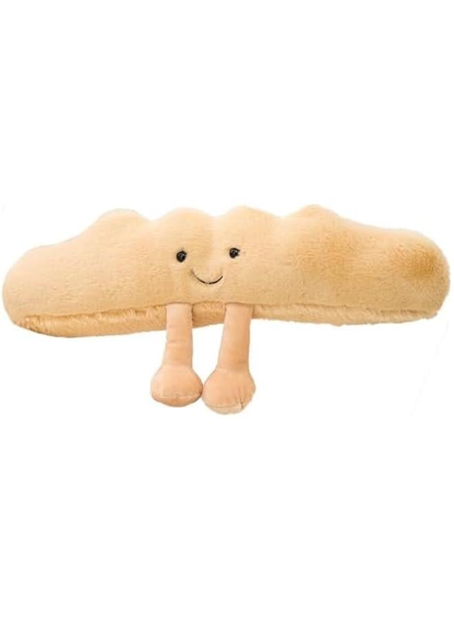 Pretzel Plush Toast Bread Croissant Plush Toy,Cute Croissant Bread Stuffed Animals Pillow,Funny Soft Food Plushies Toy for Gifts for Kids Birthday (French Baguette) - Image 1