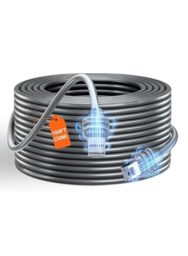 Terabyte Starlink Gen 3 Cable Extension (46m/150 feet), Star Link Waterproof Extension Cable for Standard V4 Antenna & Gen3 Router, 10 m/15 m/23 m/46 m, Flexible Selectable, Grey - Image 1