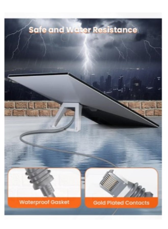 Terabyte Starlink Gen 3 Cable Extension (46m/150 feet), Star Link Waterproof Extension Cable for Standard V4 Antenna & Gen3 Router, 10 m/15 m/23 m/46 m, Flexible Selectable, Grey - Image 4