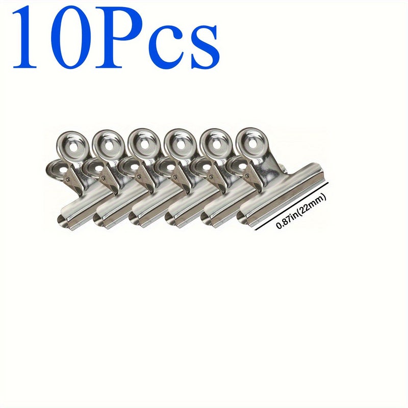 2 Pcs Heavy Duty Stainless Steel Mini Metal Hinge Clips Adjustable Spring Loaded Clamps for Food Packaging Office and Home - Image 5