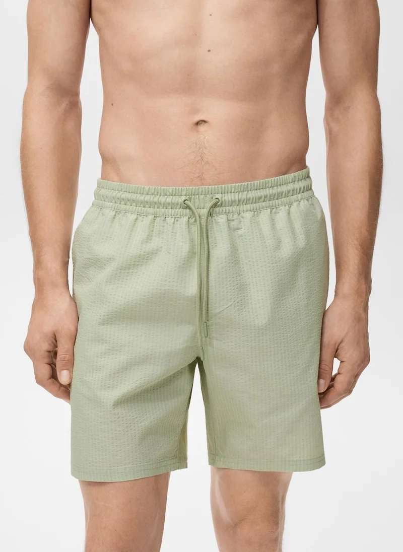 Mango Man Seersucker swimming trunks