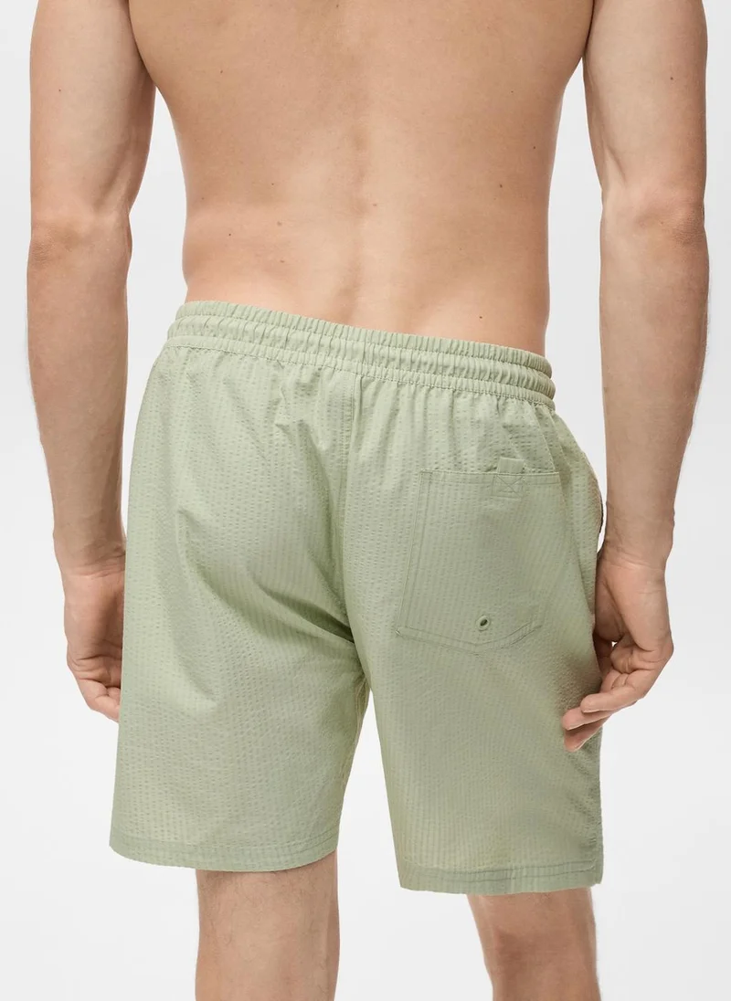 Mango Man Seersucker swimming trunks