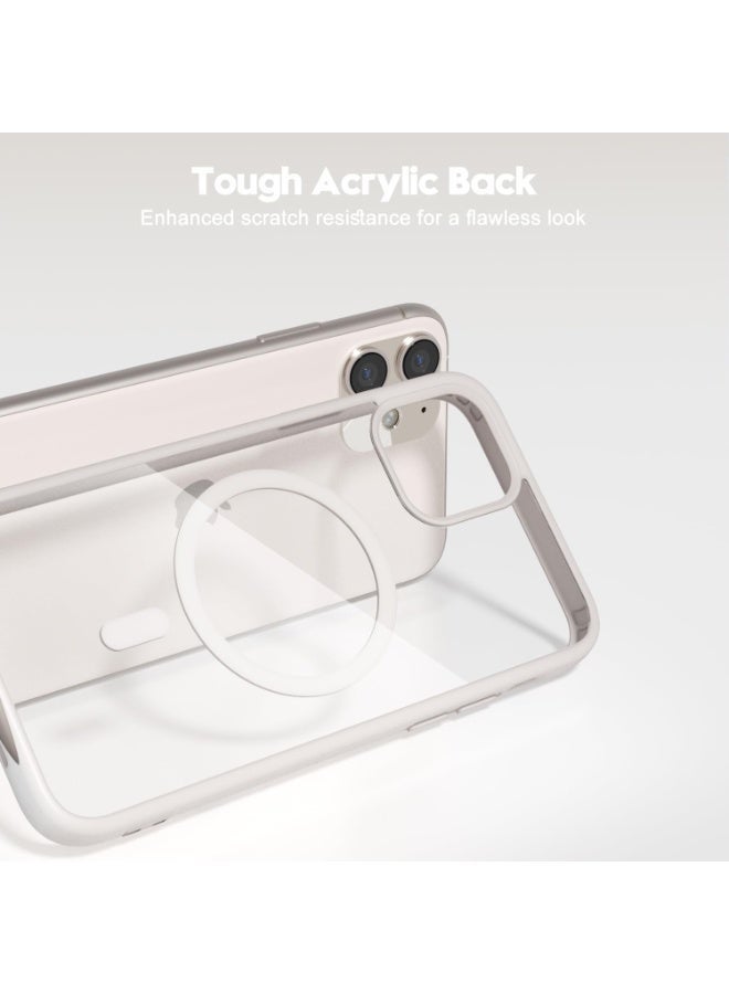 أكاليكس جراب مغناطيسي لهاتف آيفون 11 [مقاوم للصدمات ونحيف]، غطاء خلفي صلب شفاف مع حماية فائقة |تيتانيوم طبيعي - Image 2