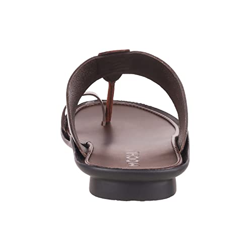 Mochi Mens Leather Brown Slippers (Size (10 UK (44 EU)) - Image 3