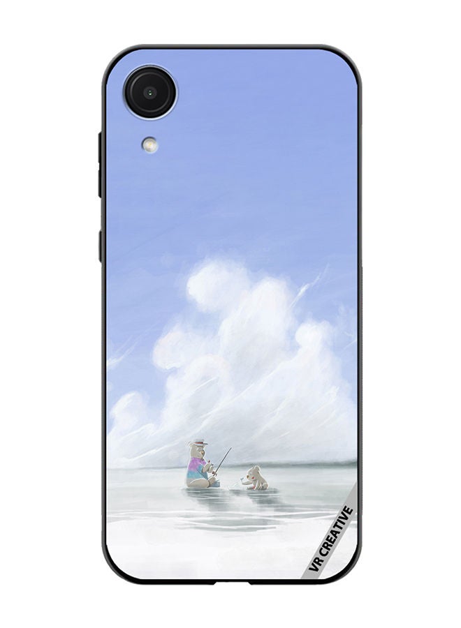 VR CREATIVE Protective Case Cover For Samsung Galaxy A03 Core Fishing Bear Design Multicolour - Image 1